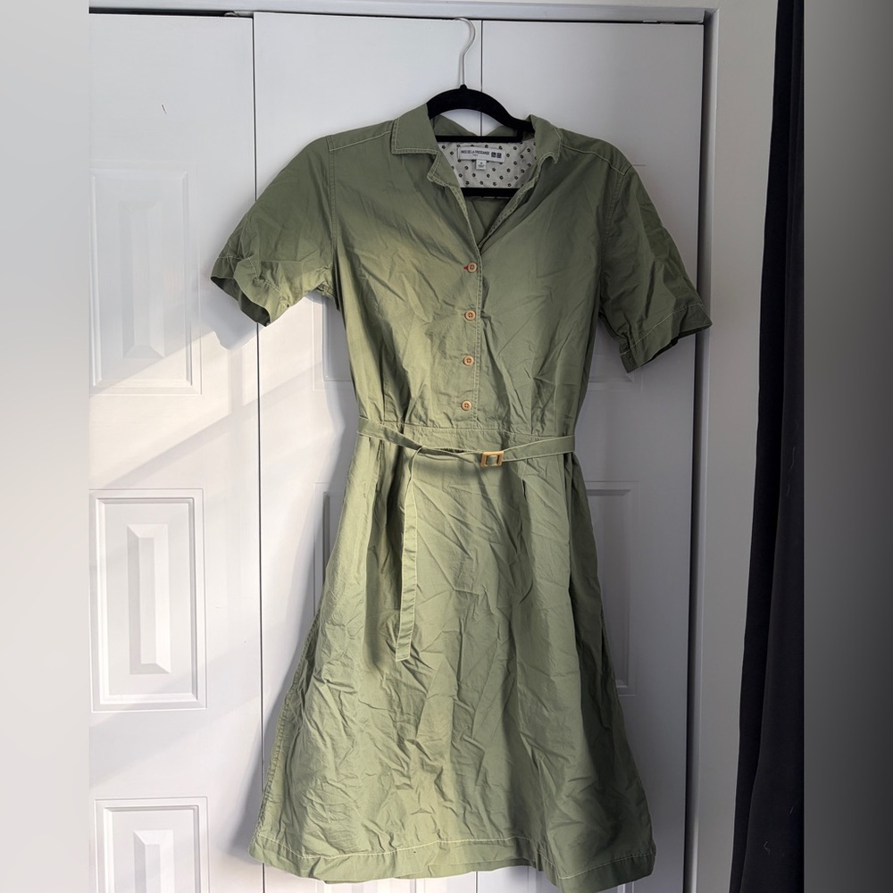 Ines de la Fressange x Uniqlo Green Dress